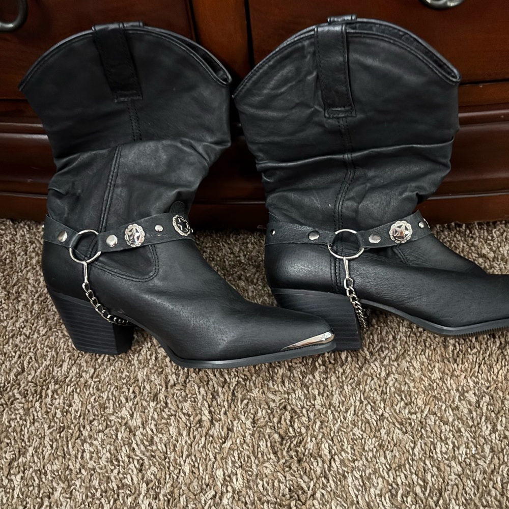 Black Western Ankle Boots